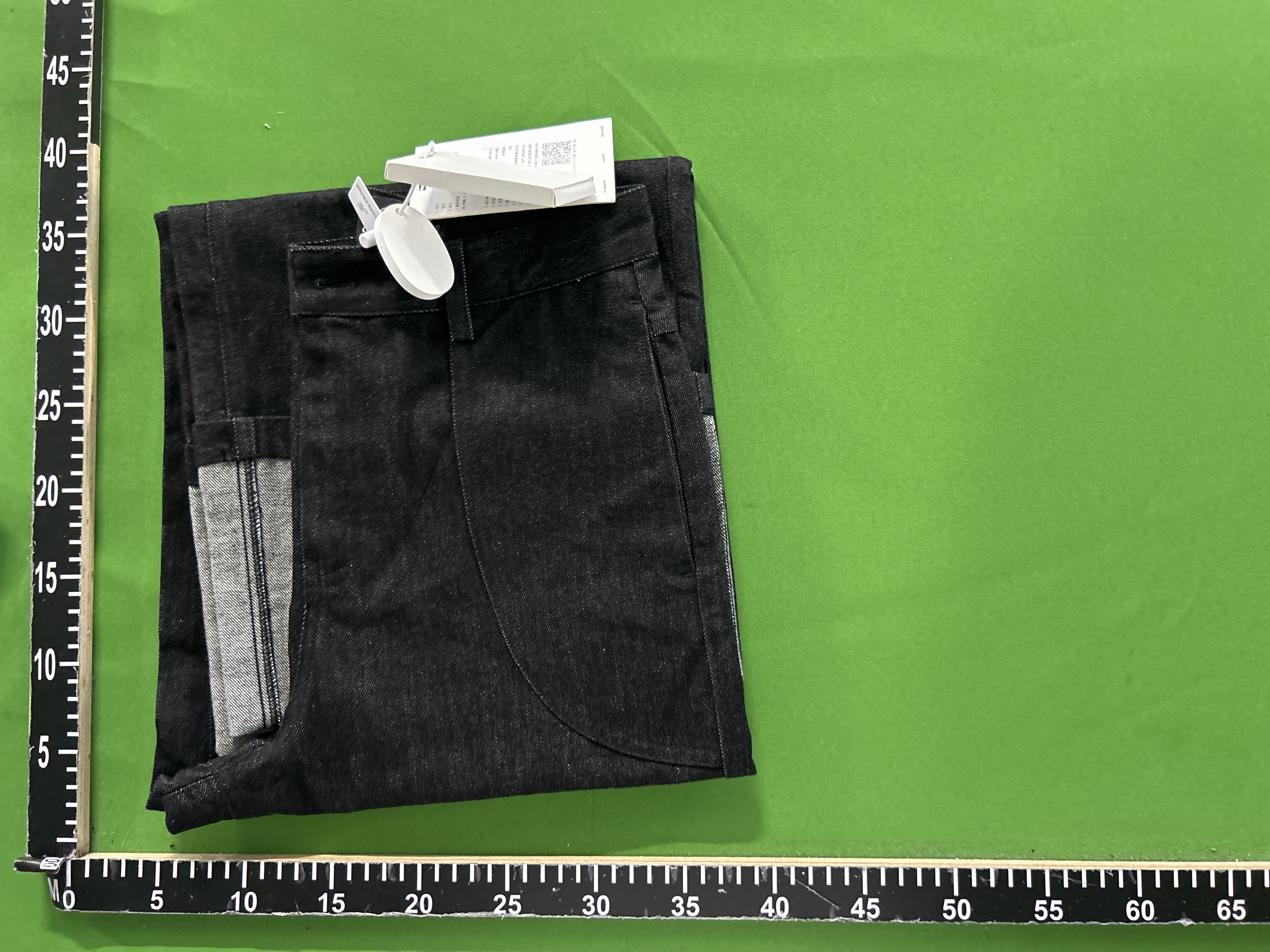 QC Photo - JCAESAR Baggy Cuffed Raw Denim Jeans