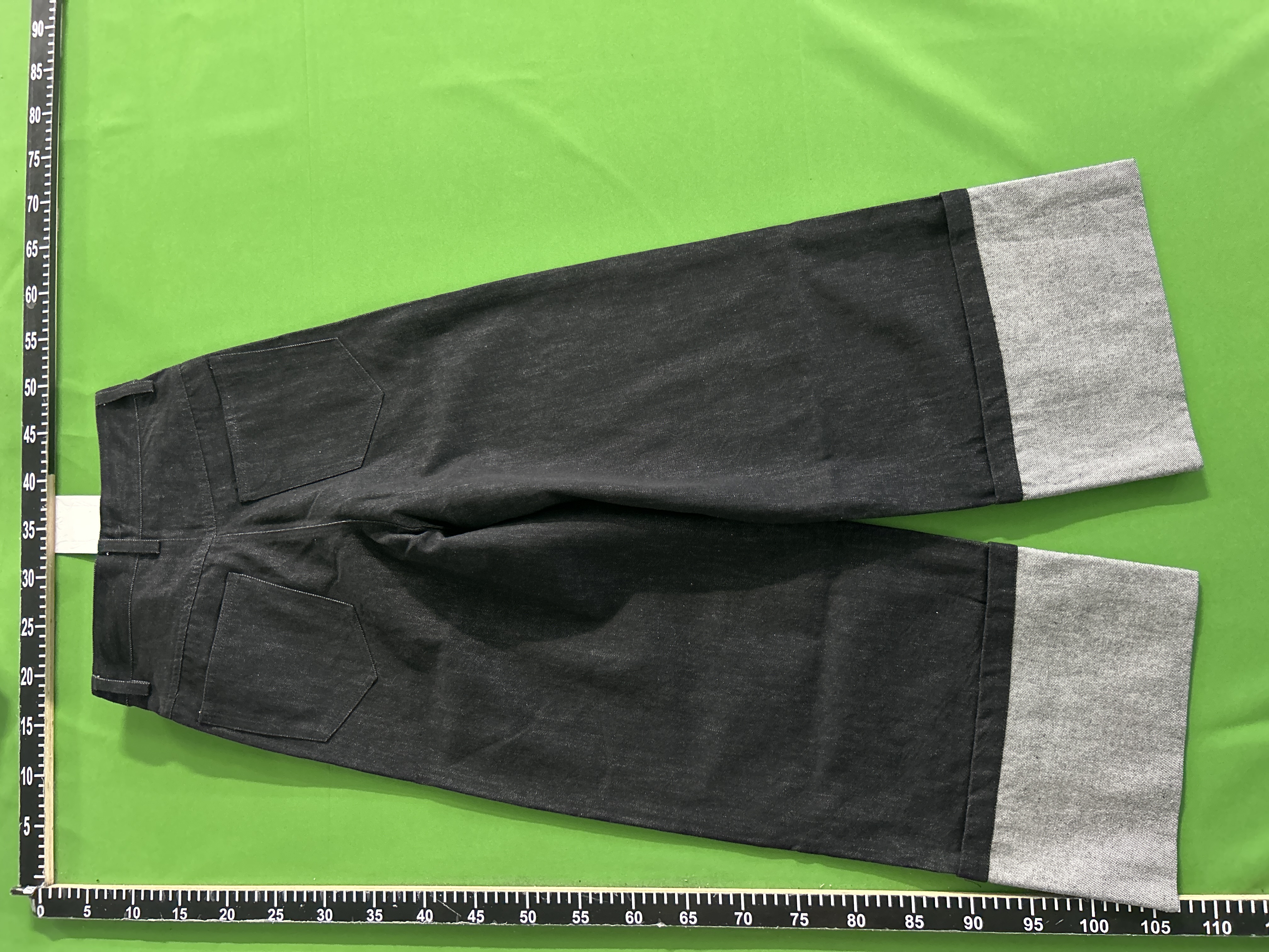 QC Photo - JCAESAR Baggy Cuffed Raw Denim Jeans