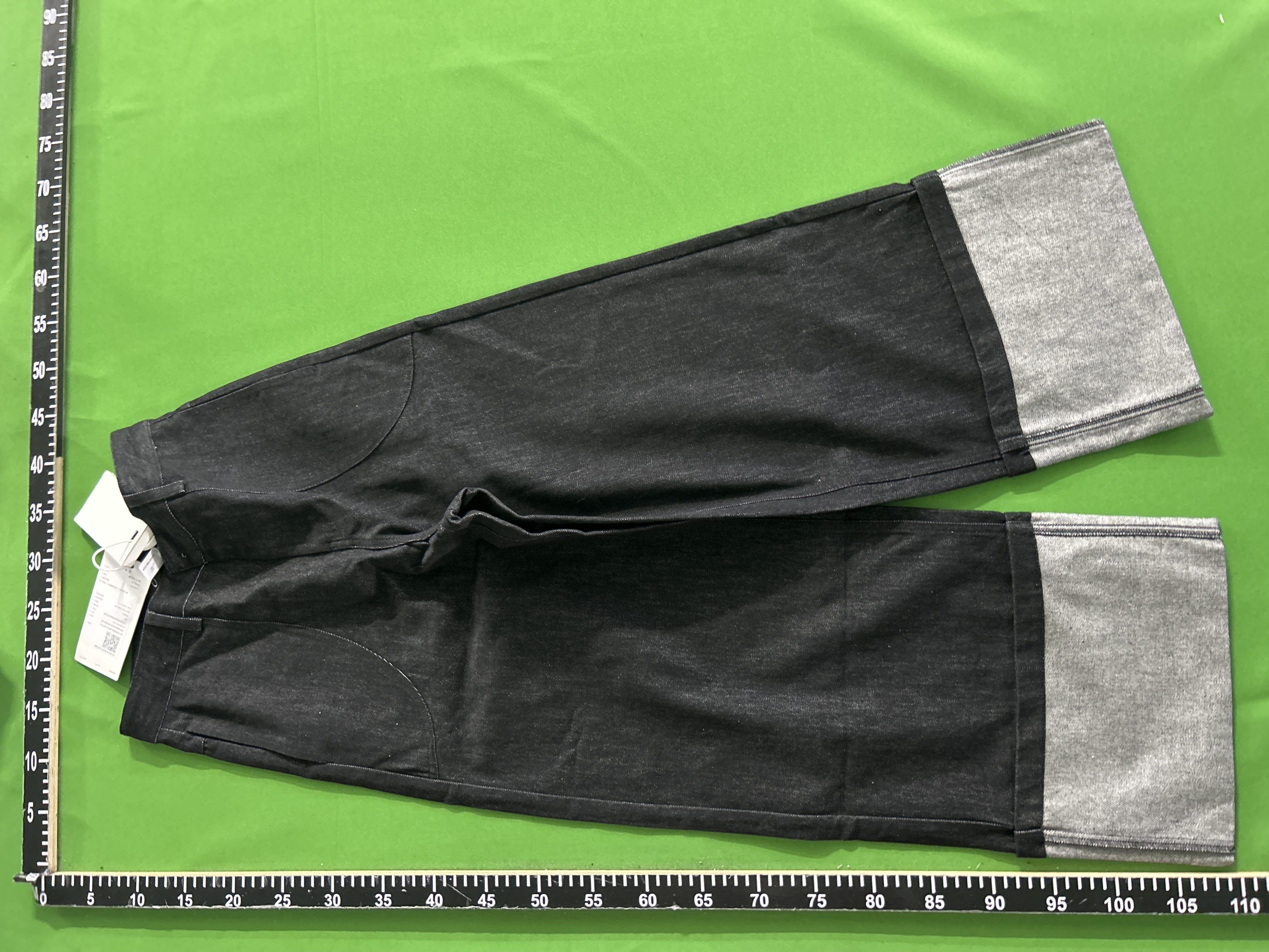 QC Photo - JCAESAR Baggy Cuffed Raw Denim Jeans