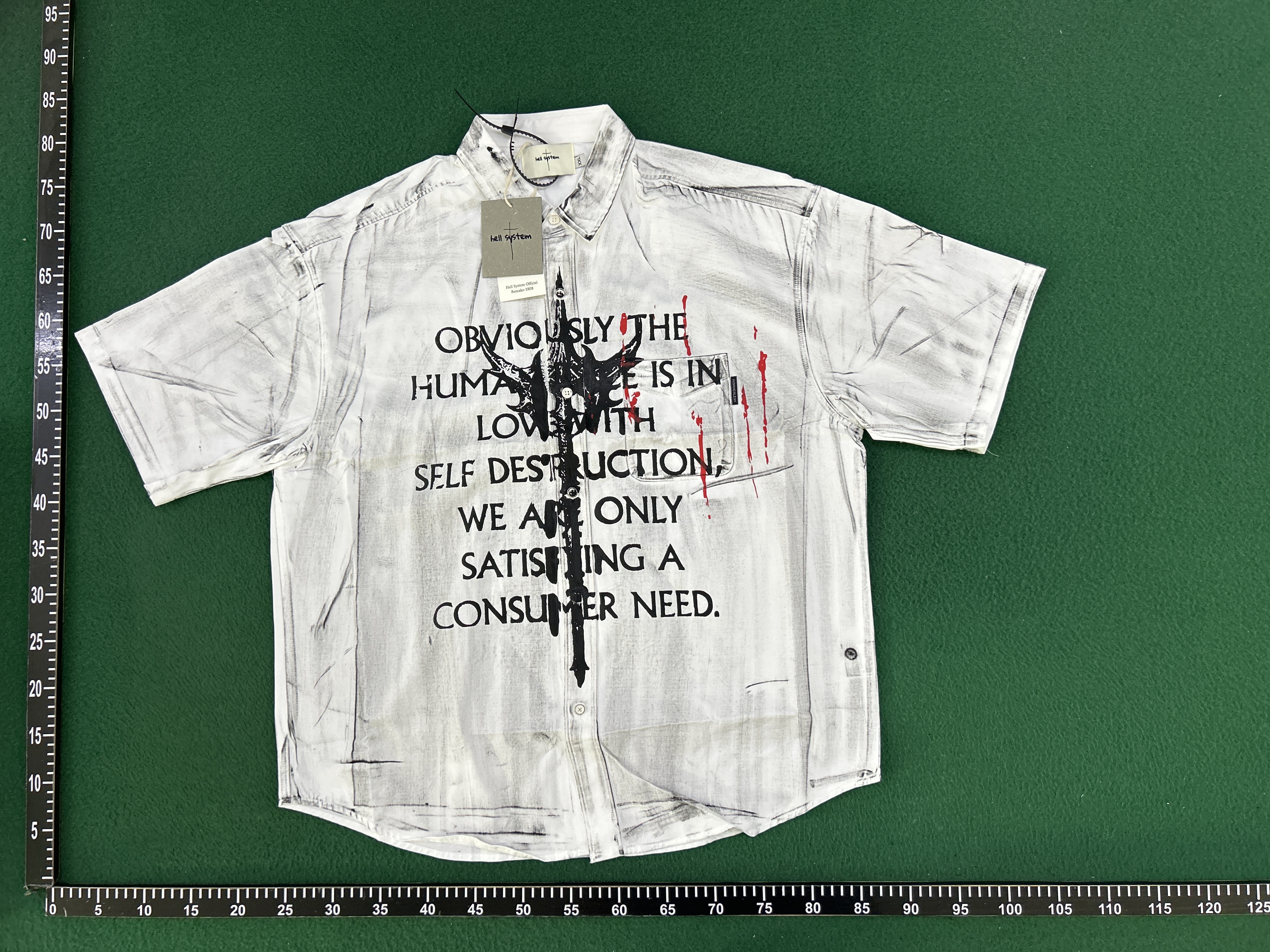 QC Photo - Hell System Distressed Short Sleeve Shirt