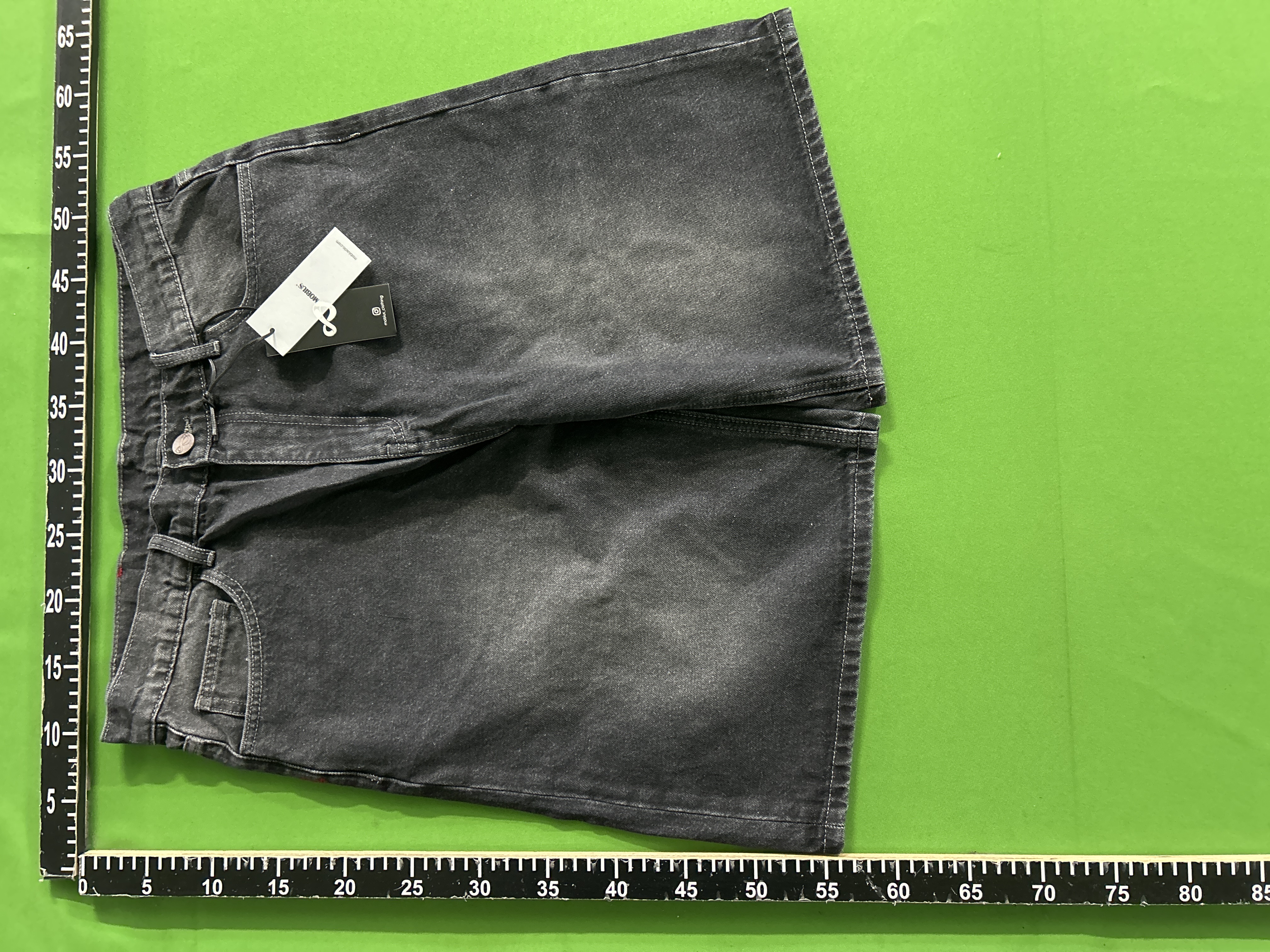 QC Photo - Mobius Dragon Denim Shorts Blue