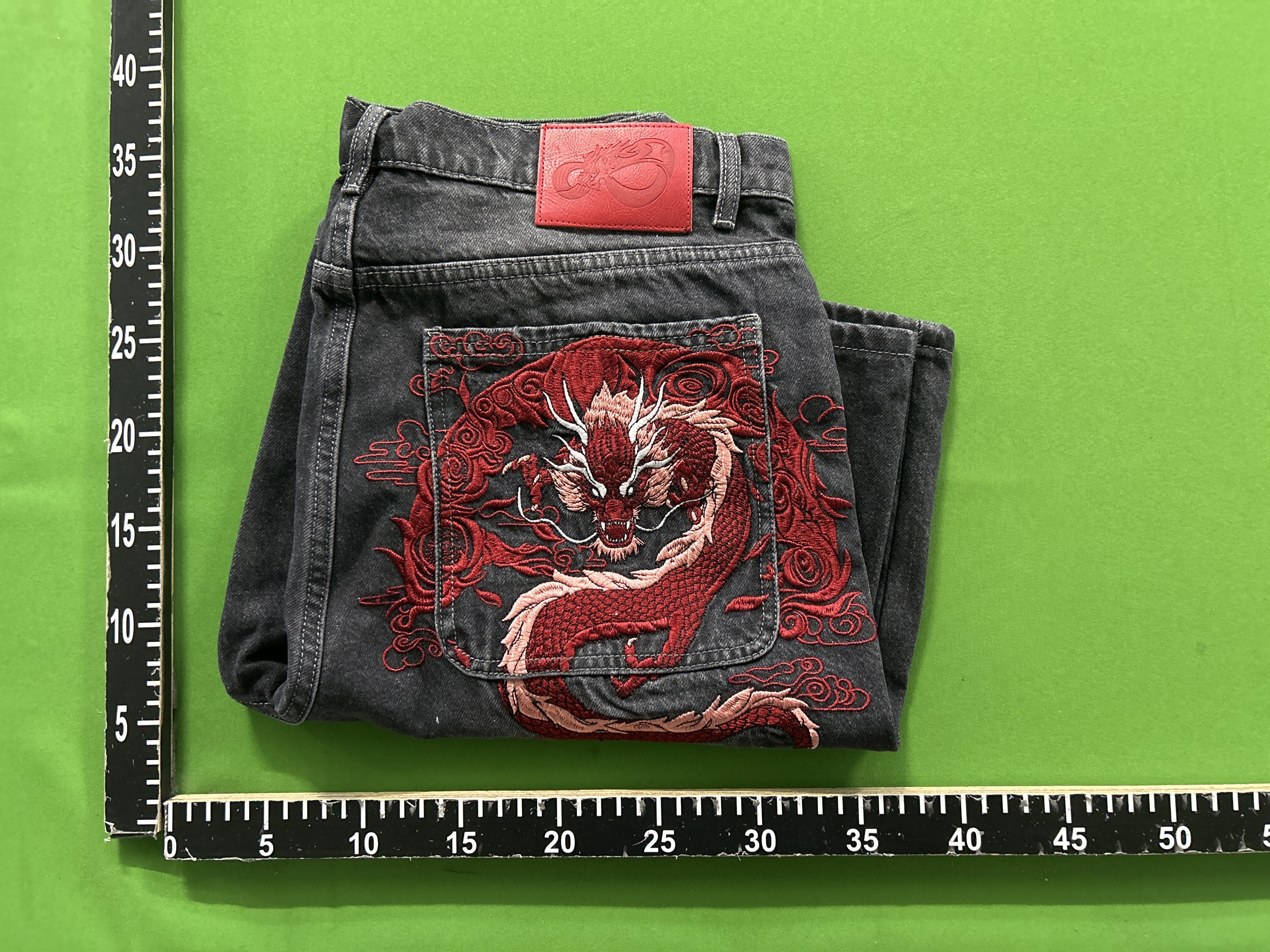 QC Photo - Mobius Dragon Denim Shorts Blue