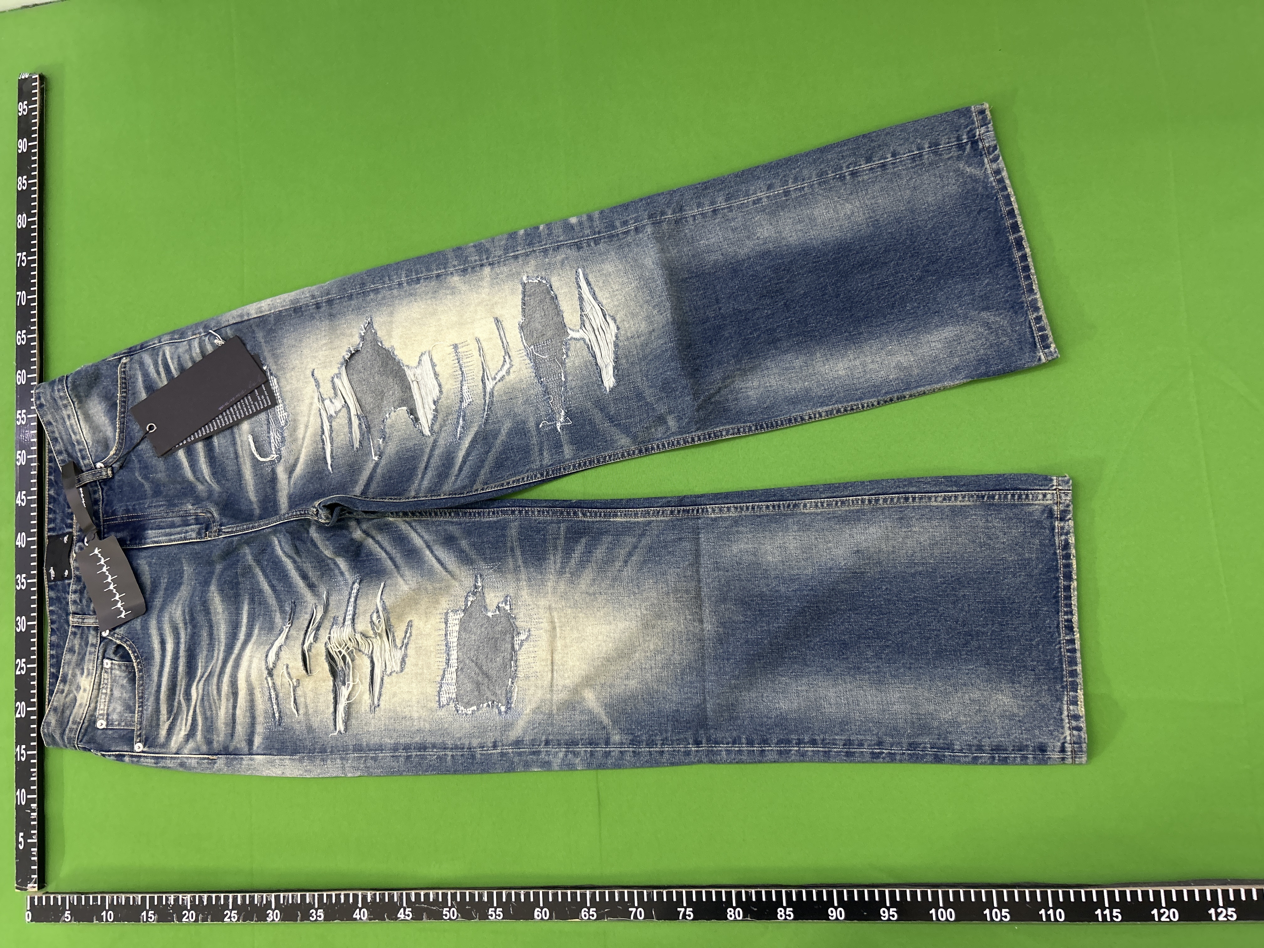 QC Photo - WANNA LAB Light Blue Whisker Jeans