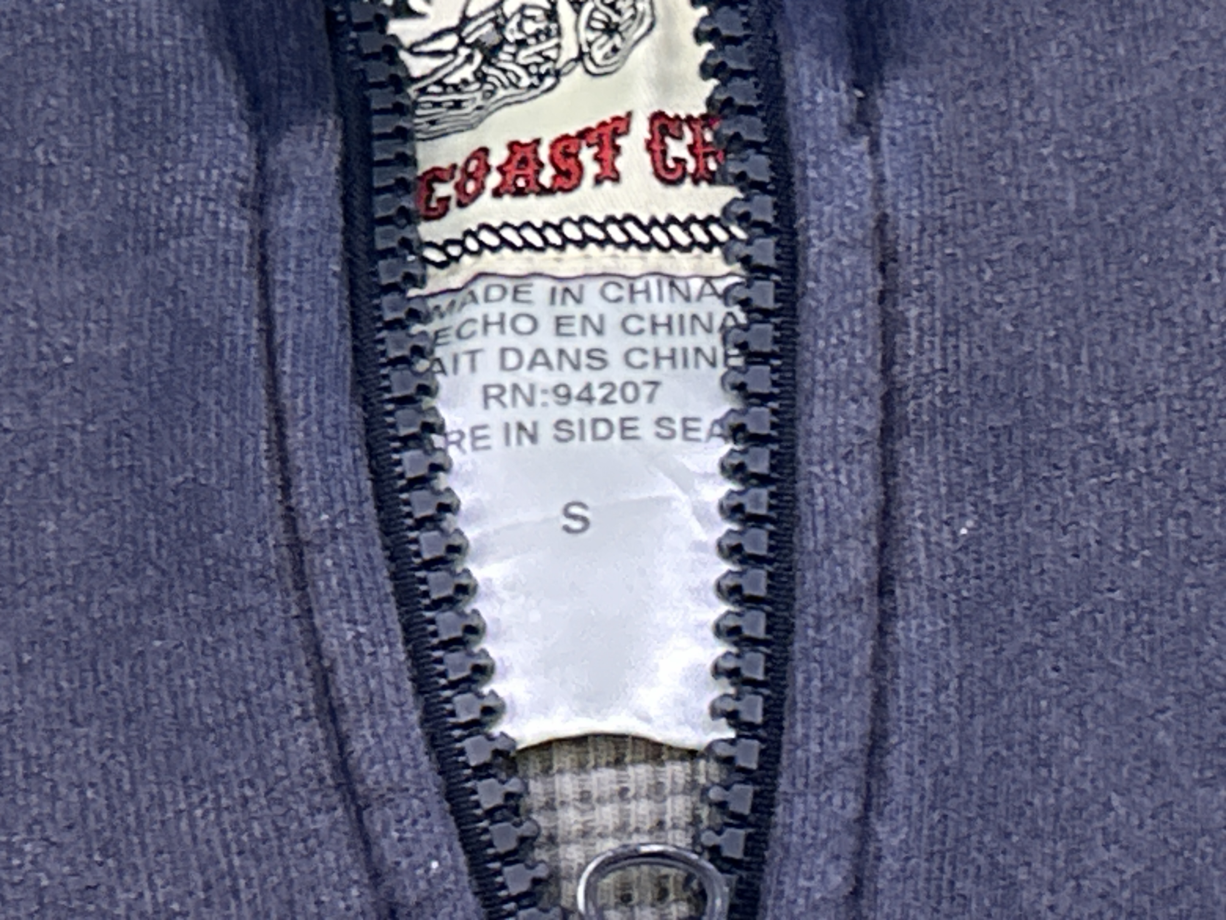 QC Photo - West Coast Choppers Purple Zip-Up Hoodie