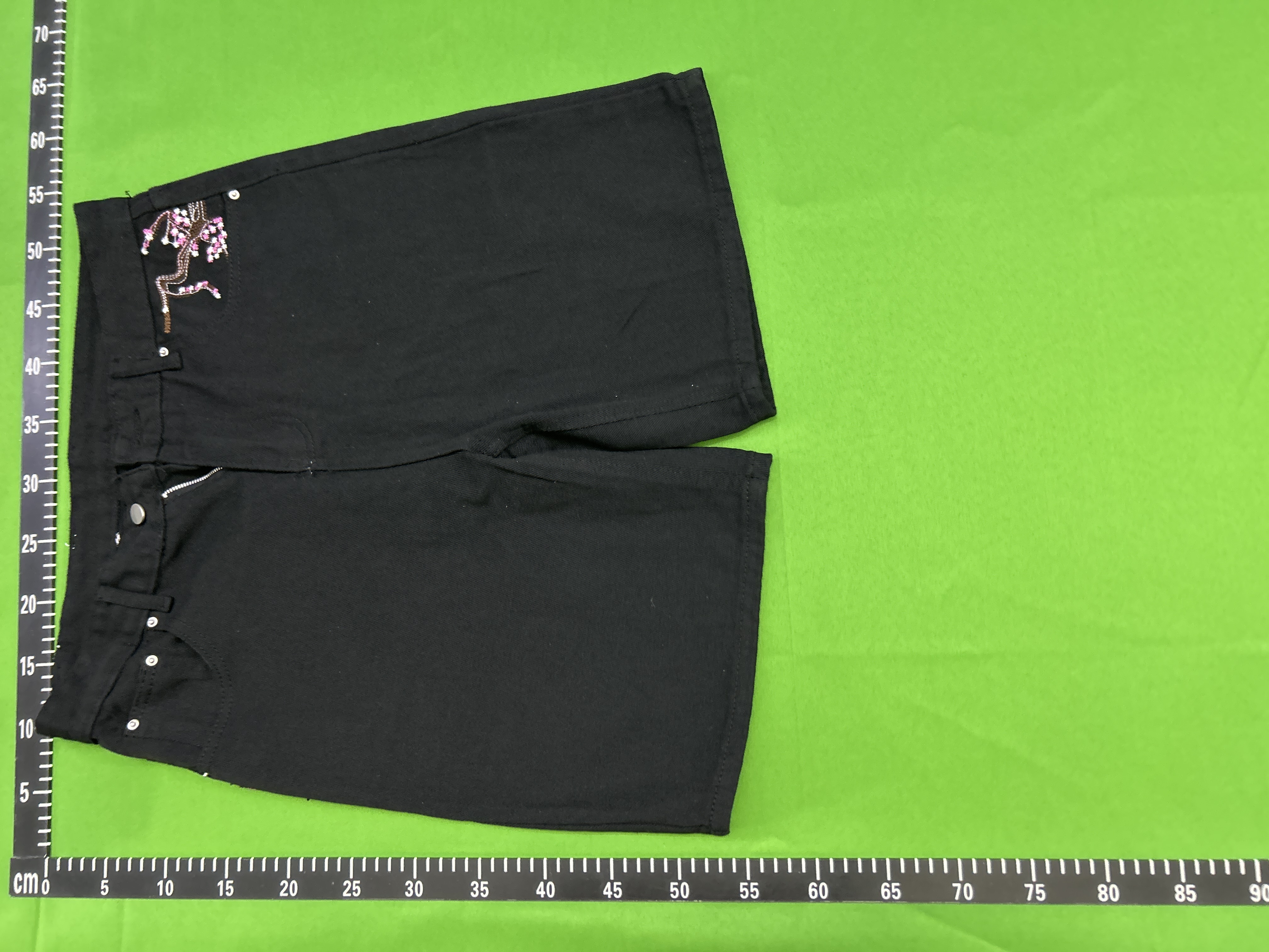 QC Photo - Derschutze Cherry Blossom Denim Shorts