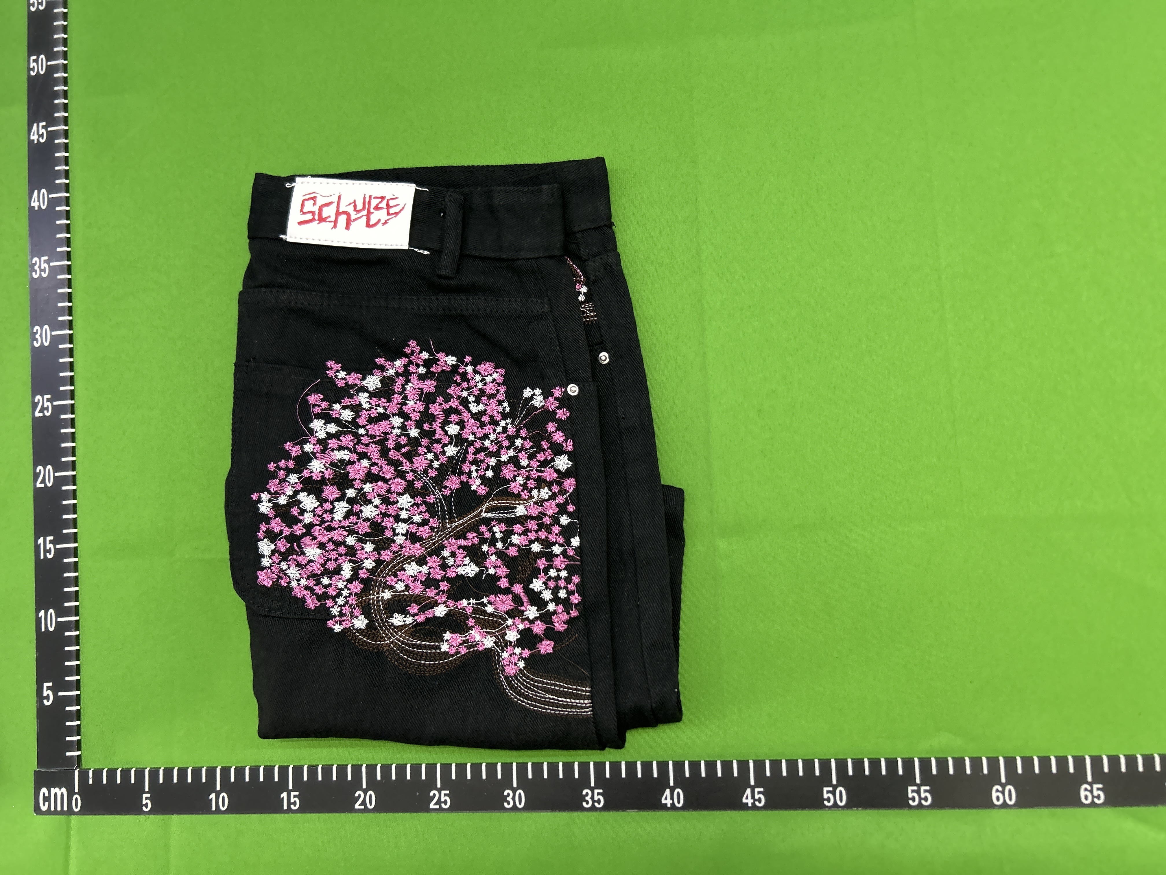 QC Photo - Derschutze Cherry Blossom Denim Shorts