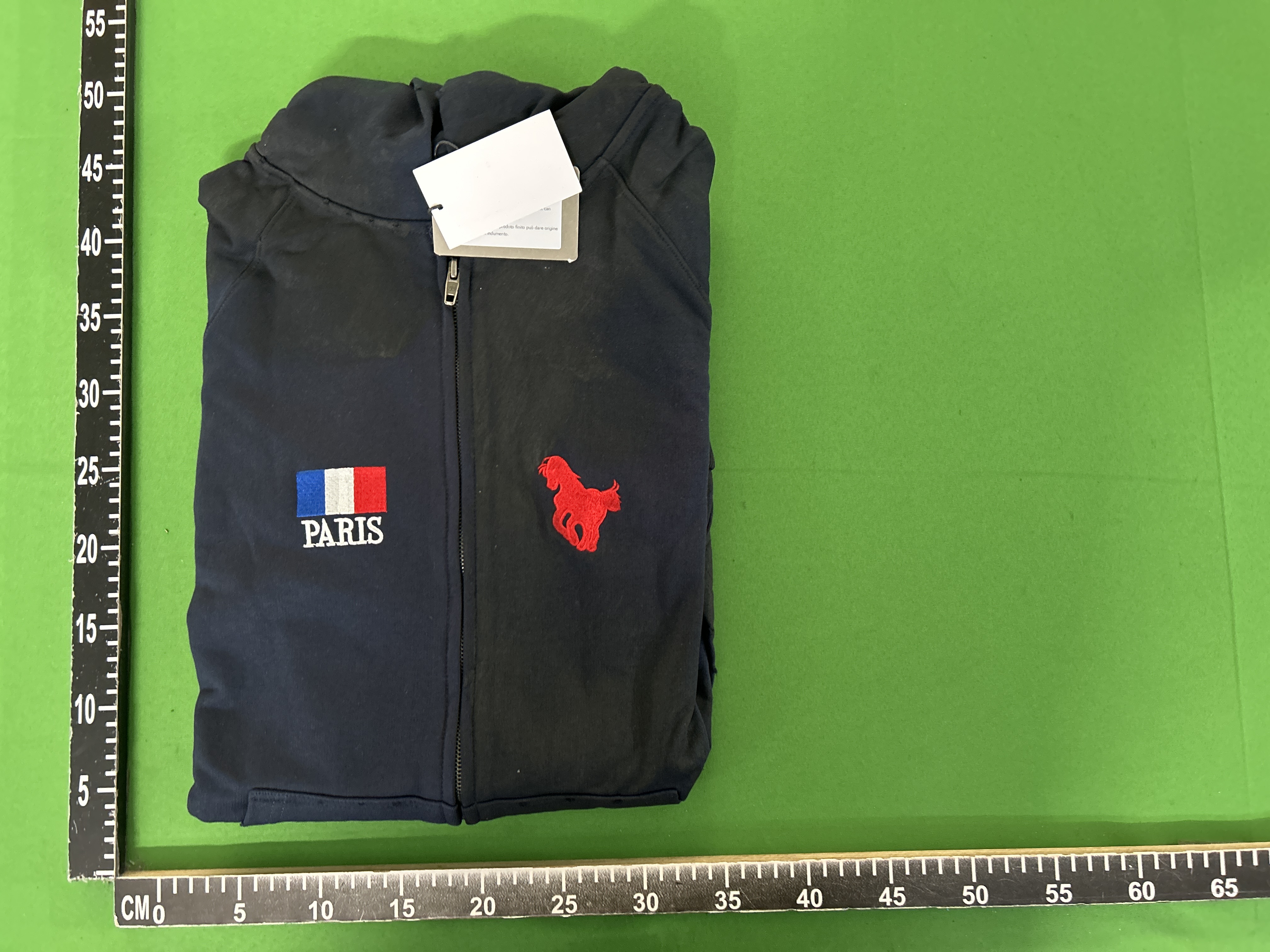 QC Photo - Balenciaga Dirty Blue Polo Zip-Up Hoodie