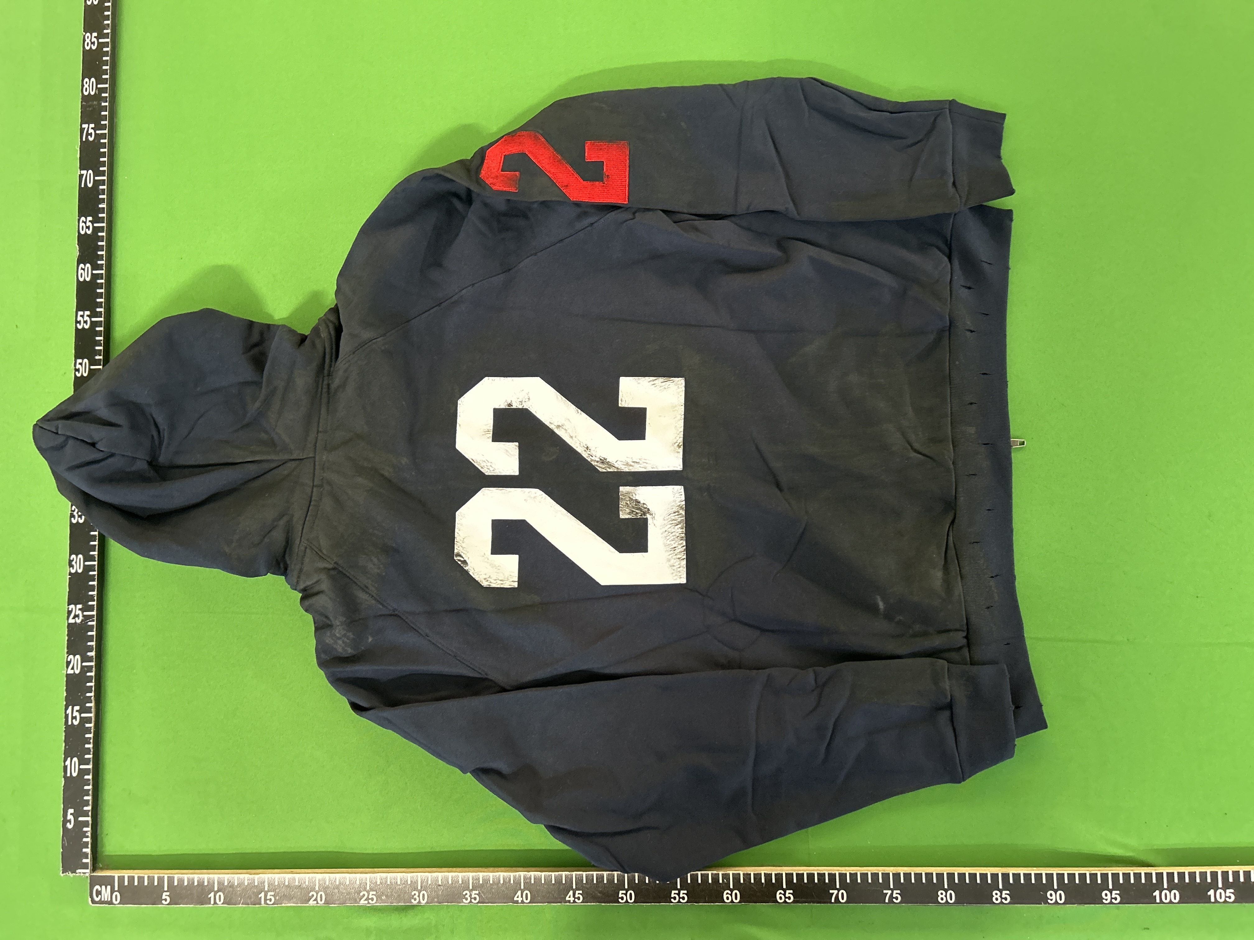 QC Photo - Balenciaga Dirty Blue Polo Zip-Up Hoodie