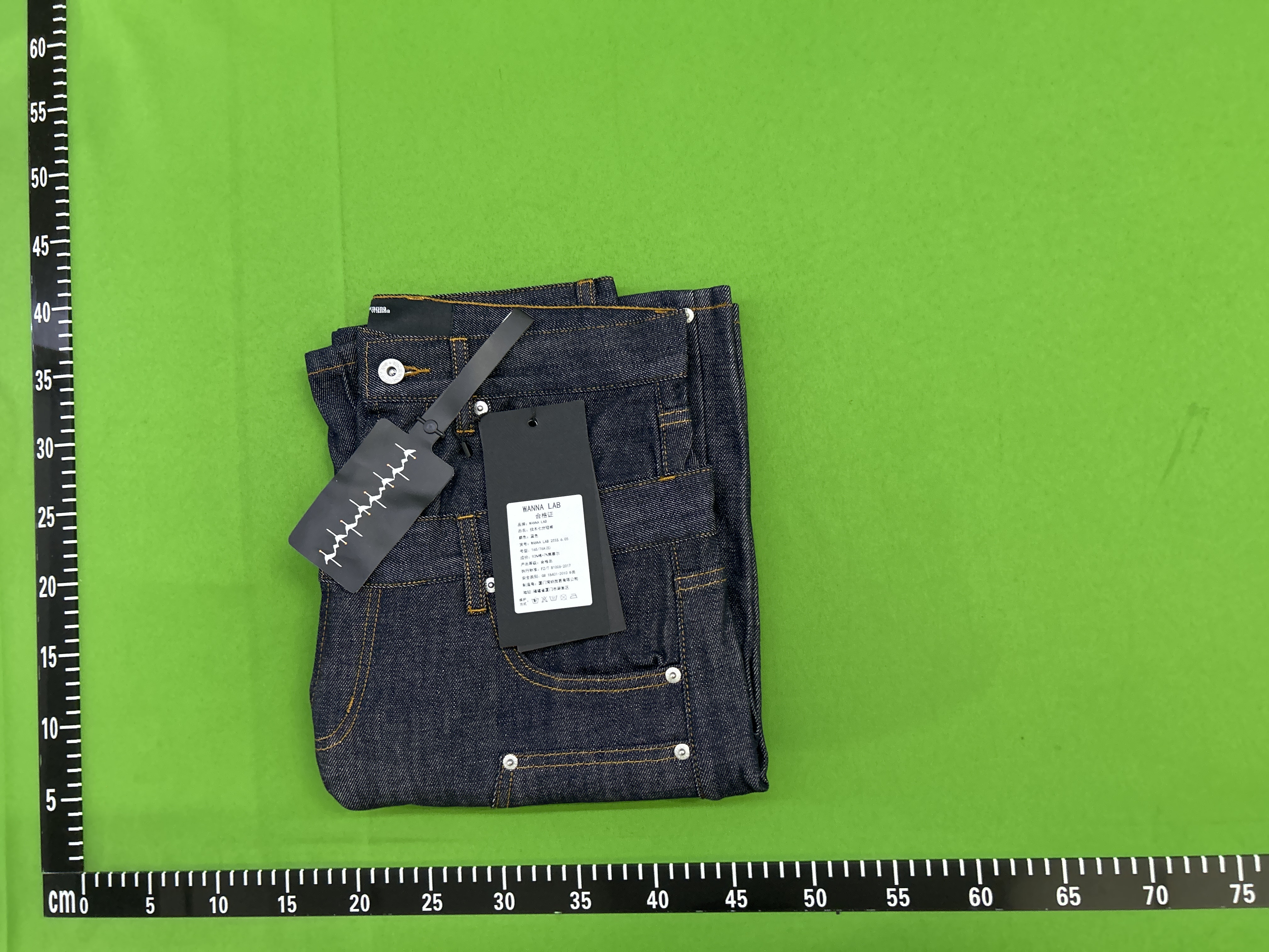 QC Photo - WANNA LAB Double Waisted Raw Denim Pants