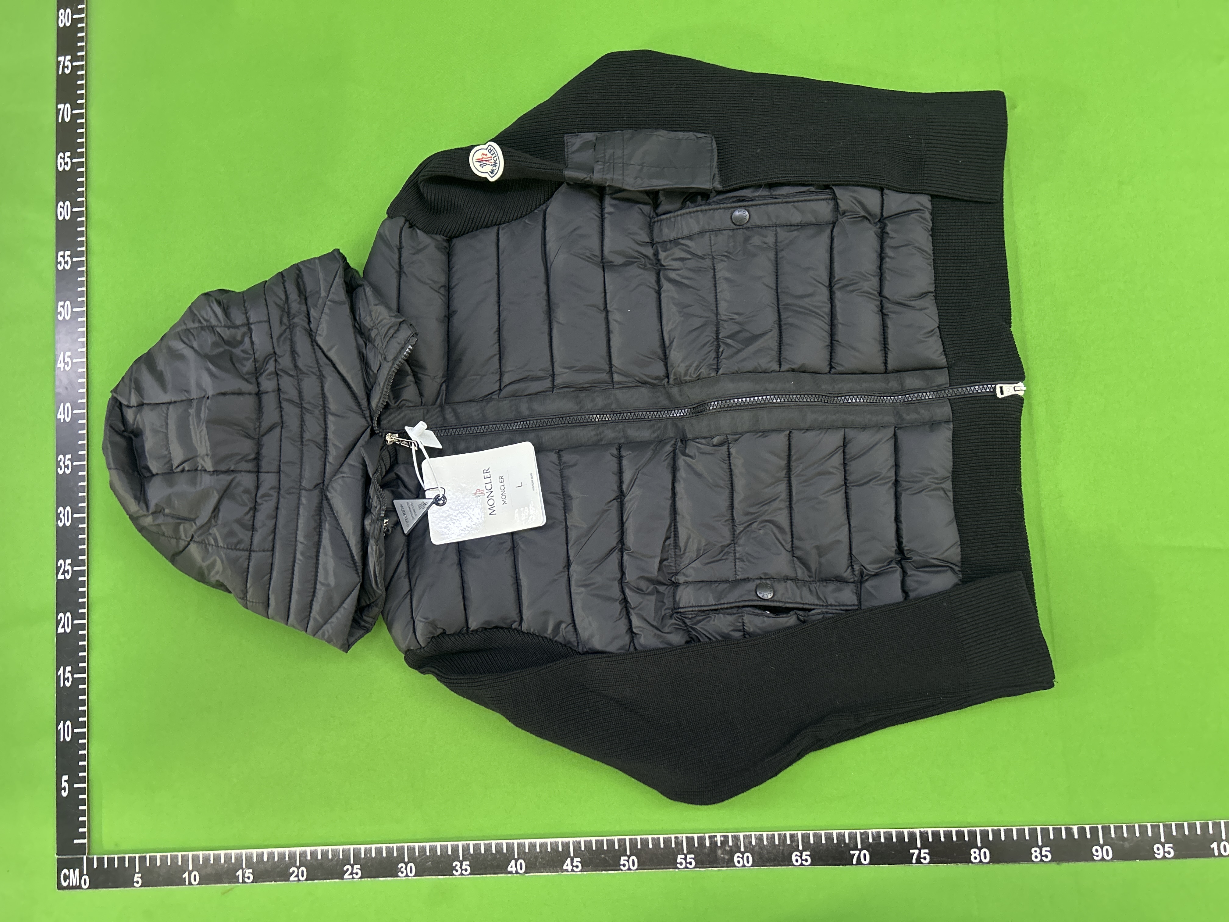 QC Photo - Knitted patchwork down jacket