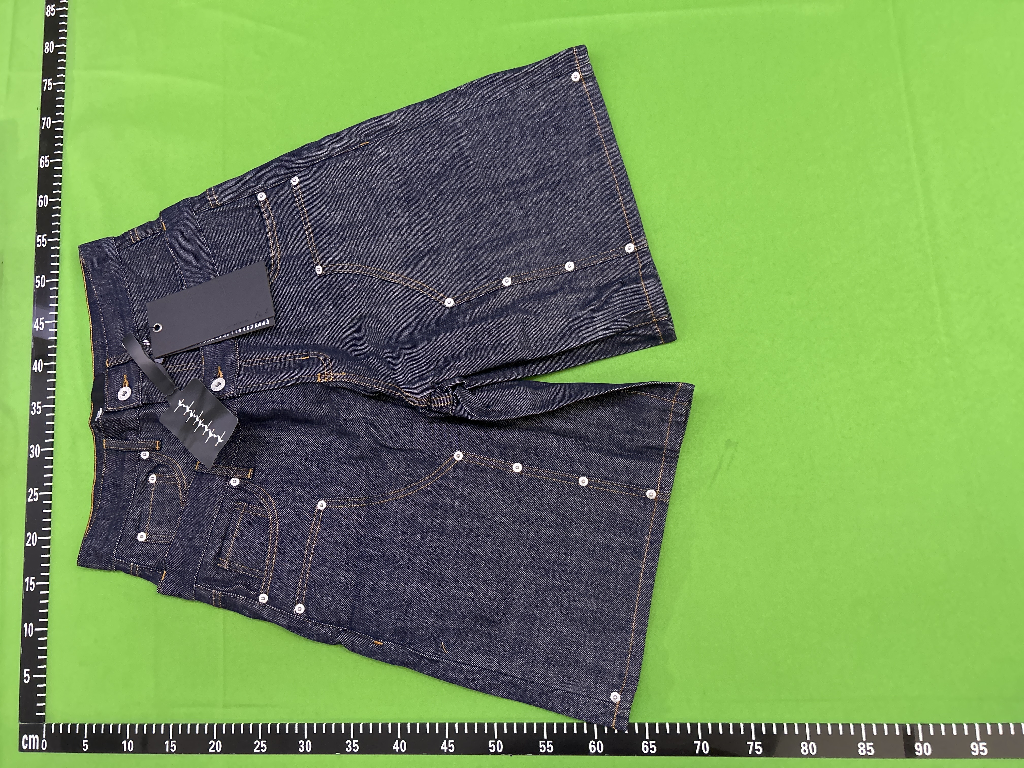 QC Photo - WANNA LAB Double Waisted Raw Denim Pants