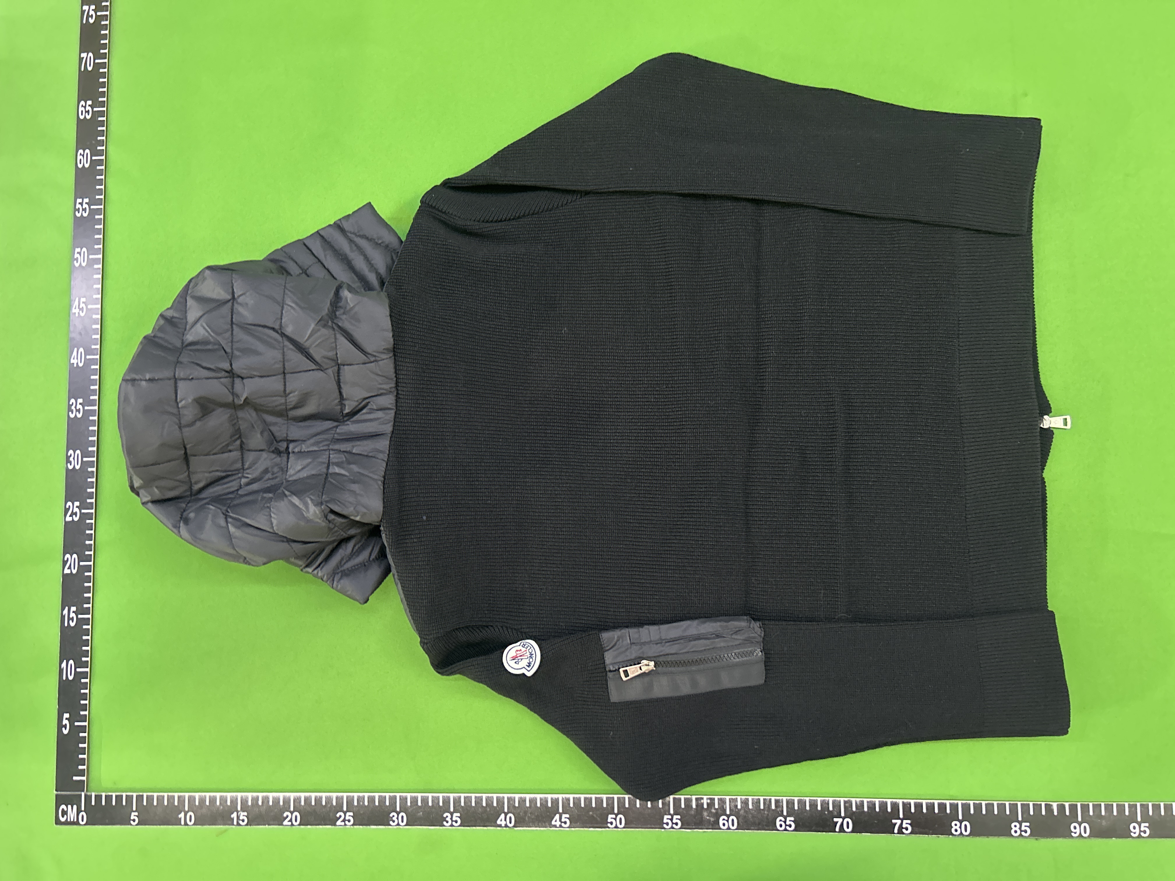 QC Photo - Knitted patchwork down jacket
