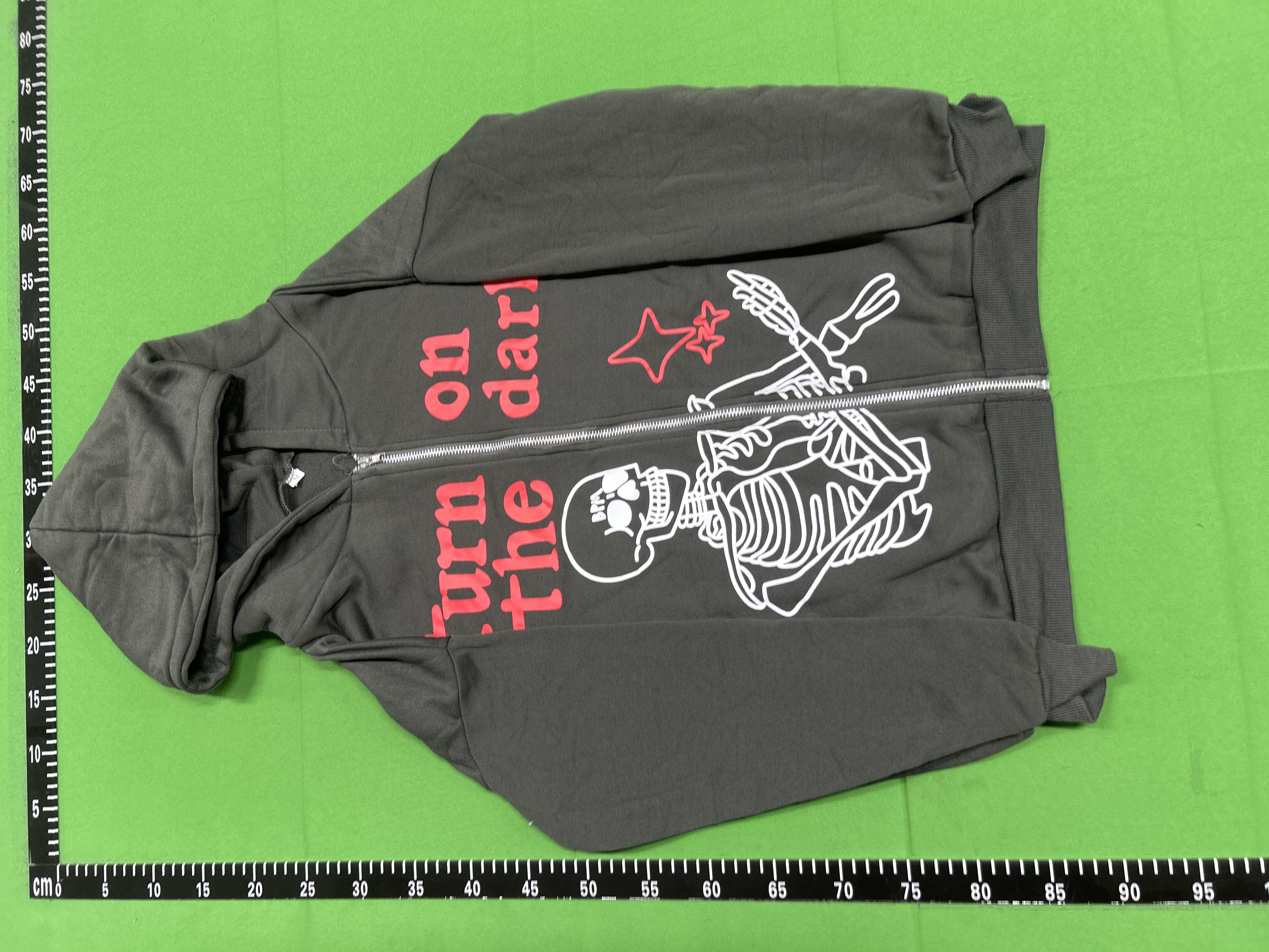 QC Photo - Broken Planet Skeleton Zip Up Hoodie