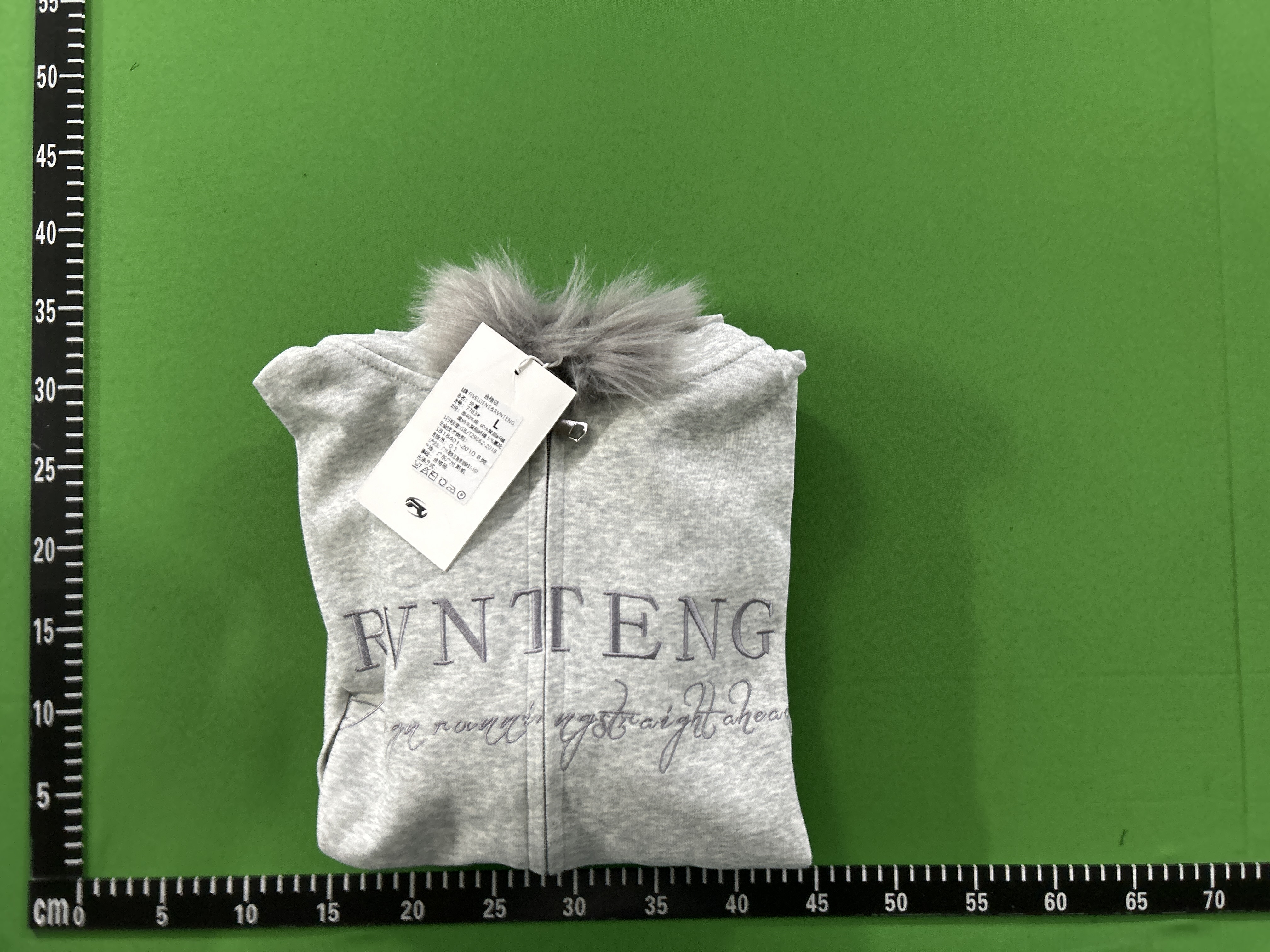 QC Photo - RVNTENG Faux Fur Zip-Up Hoodie Black