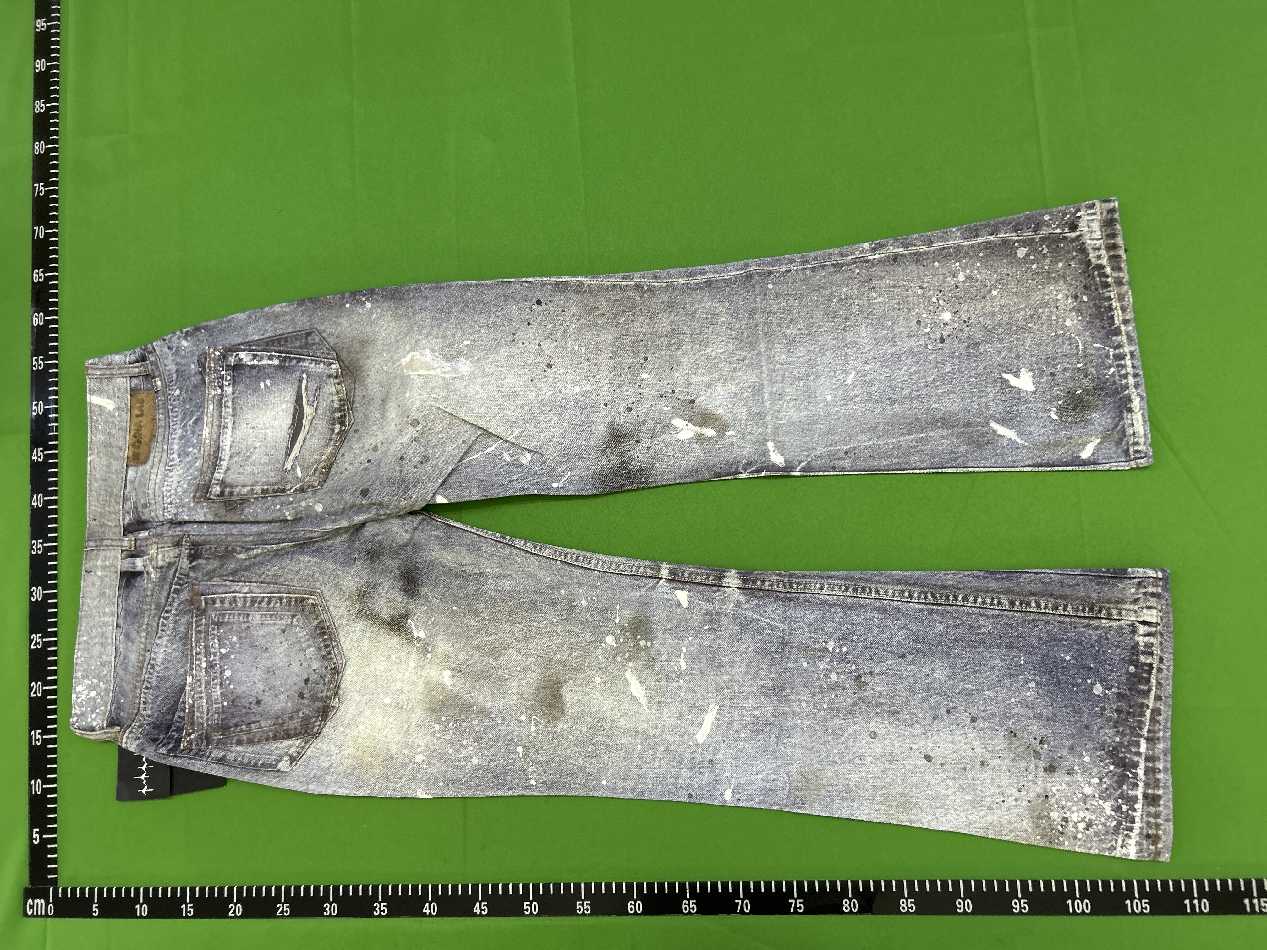 QC Photo - WANNA LAB Ice Blue Distressed Flared Jeans