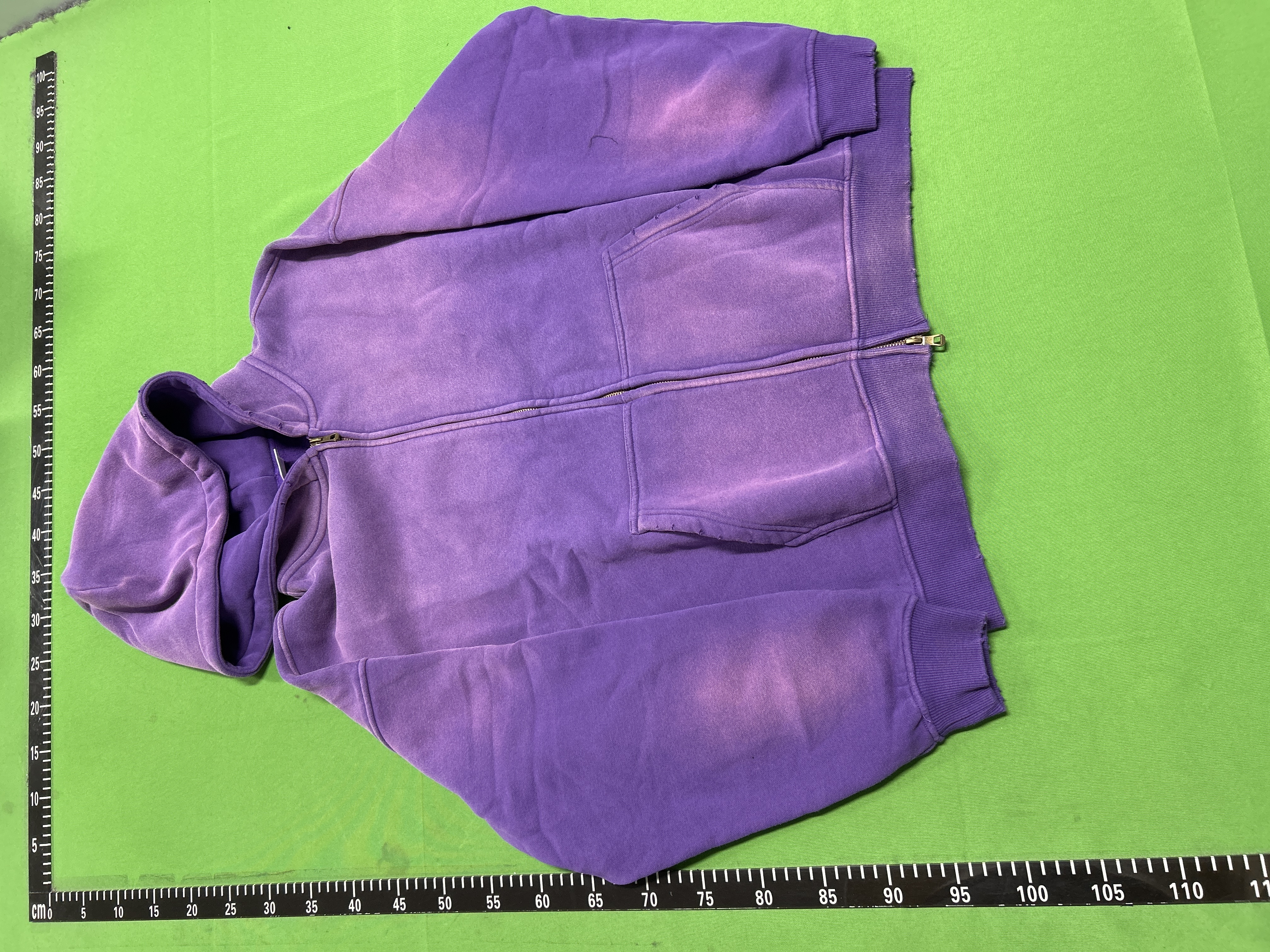 QC Photo - Unbranded Blank Washed Zip-Up Hoodies #2