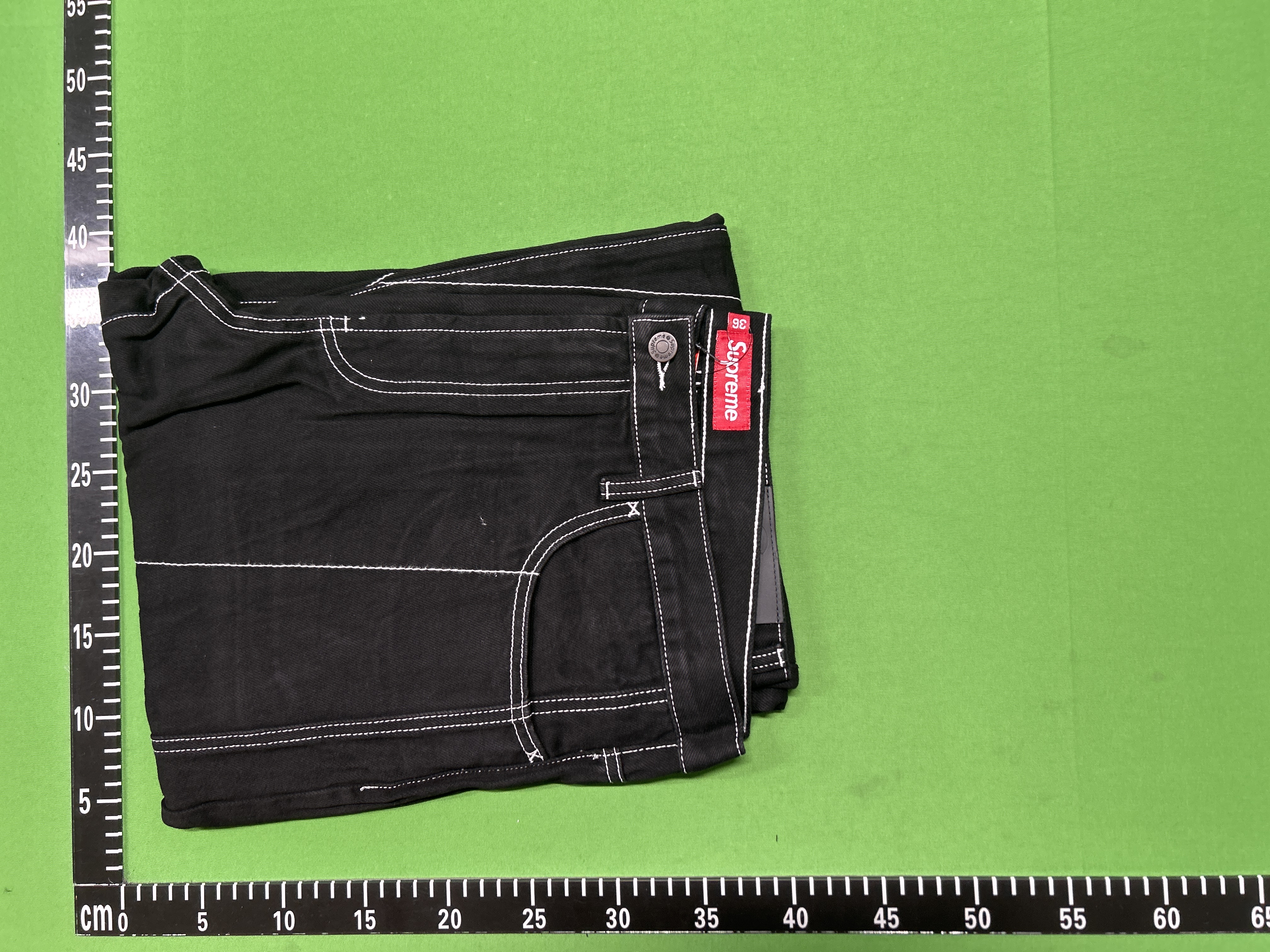 QC Photo - Supreme Radial Embroidered Denim Trucker Jacket