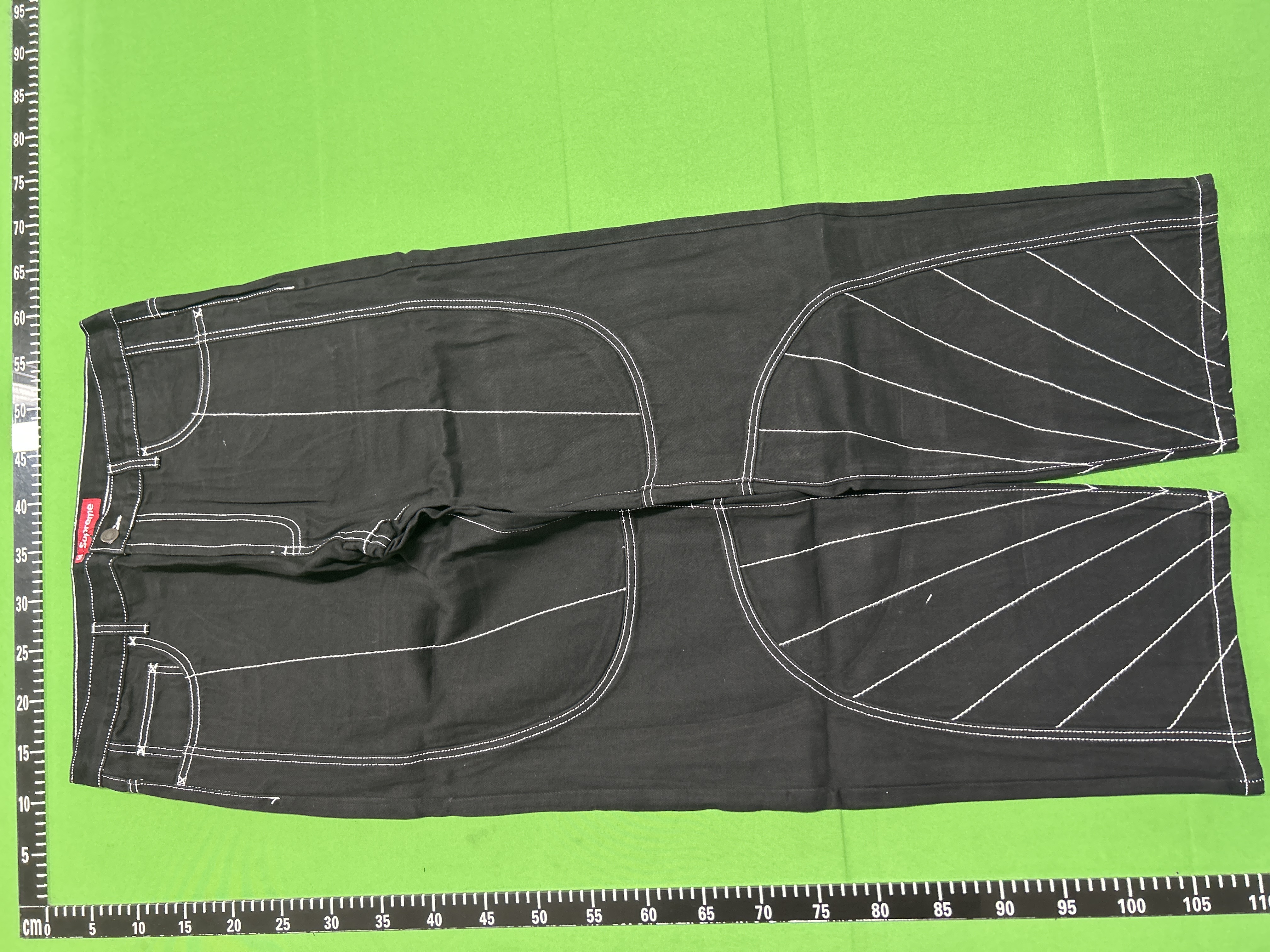 QC Photo - Supreme Radial Embroidered Denim Trucker Jacket