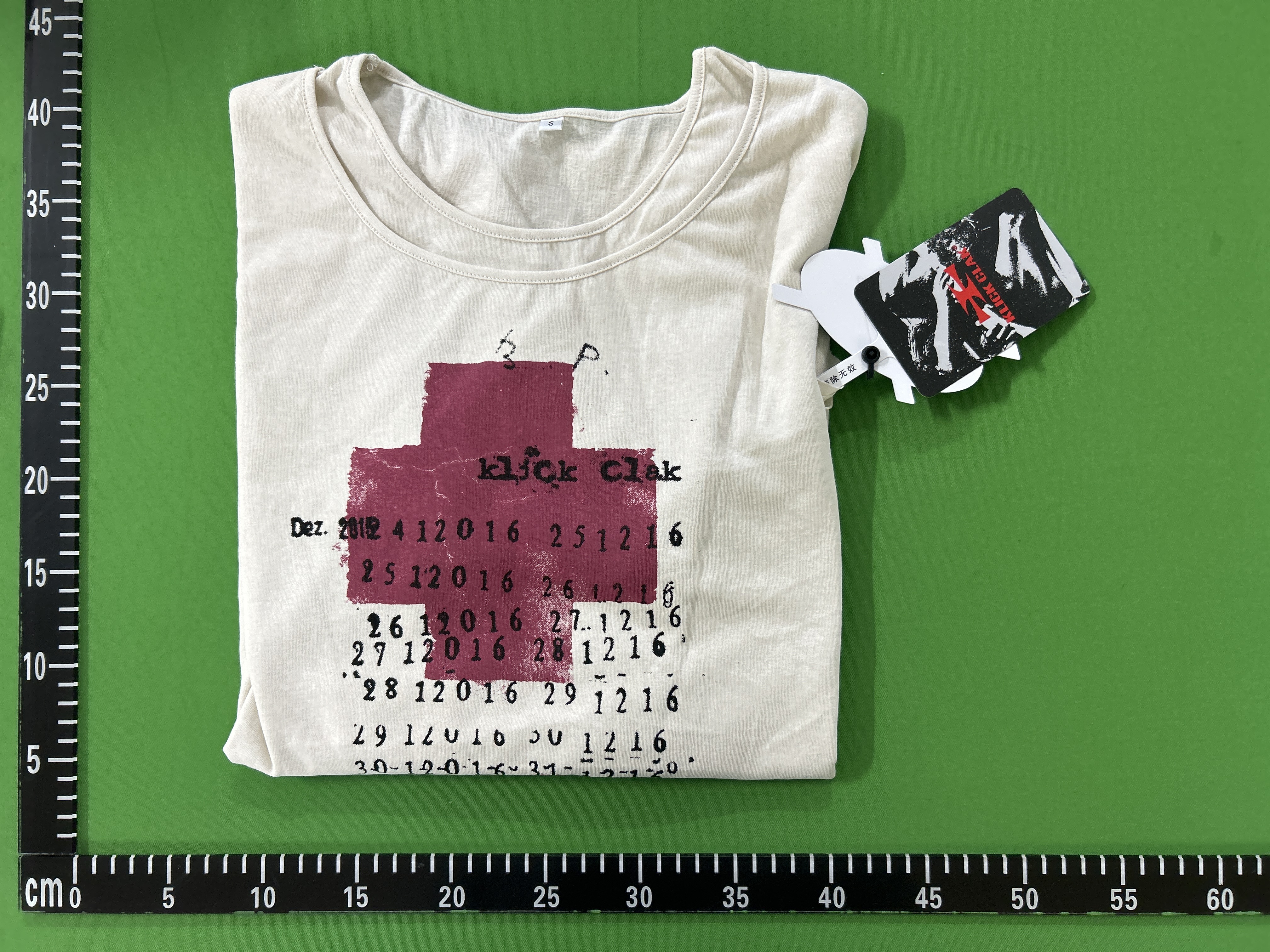 QC Photo - KLICK CLAK White Number Print Long Sleeve Tee