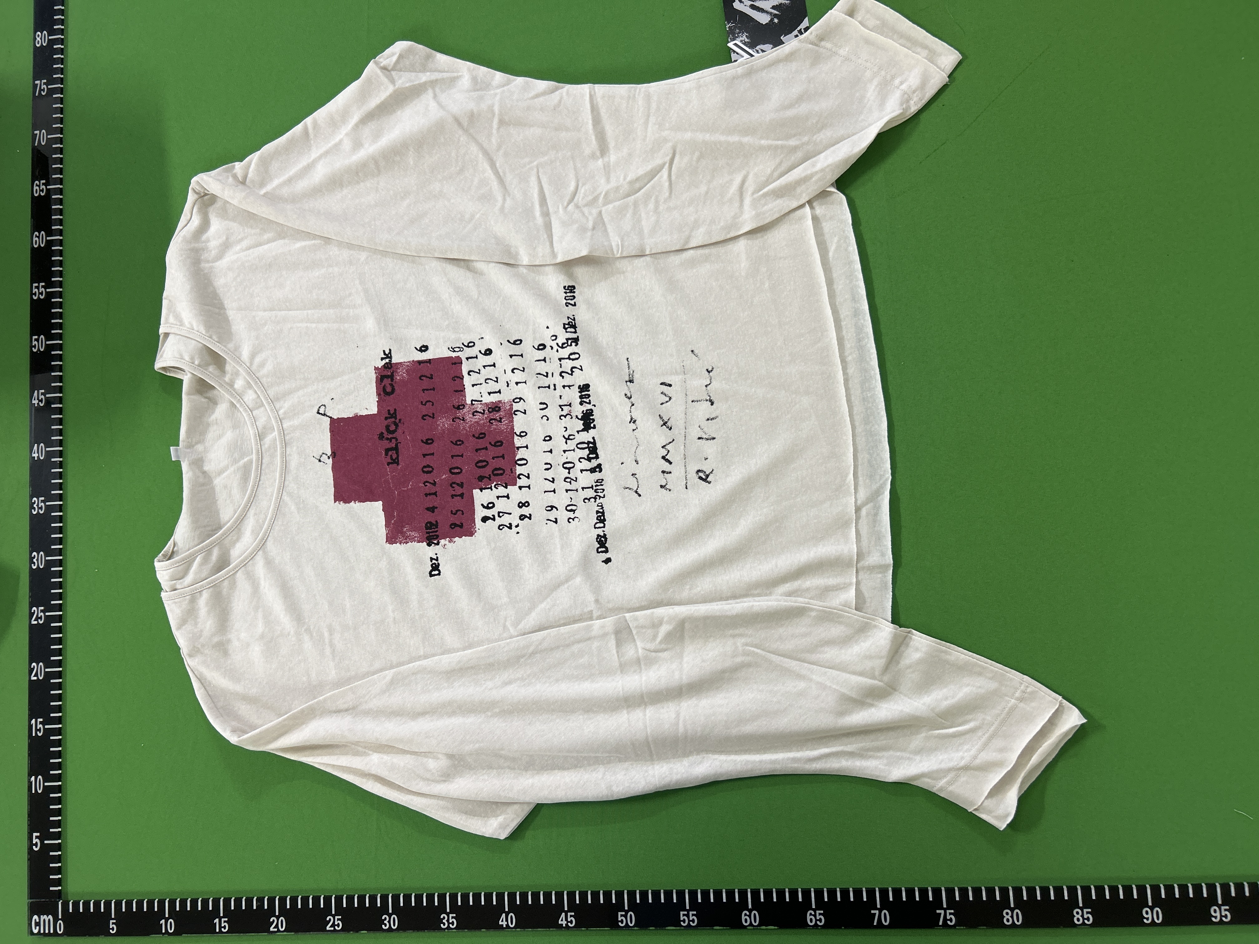 QC Photo - KLICK CLAK White Number Print Long Sleeve Tee