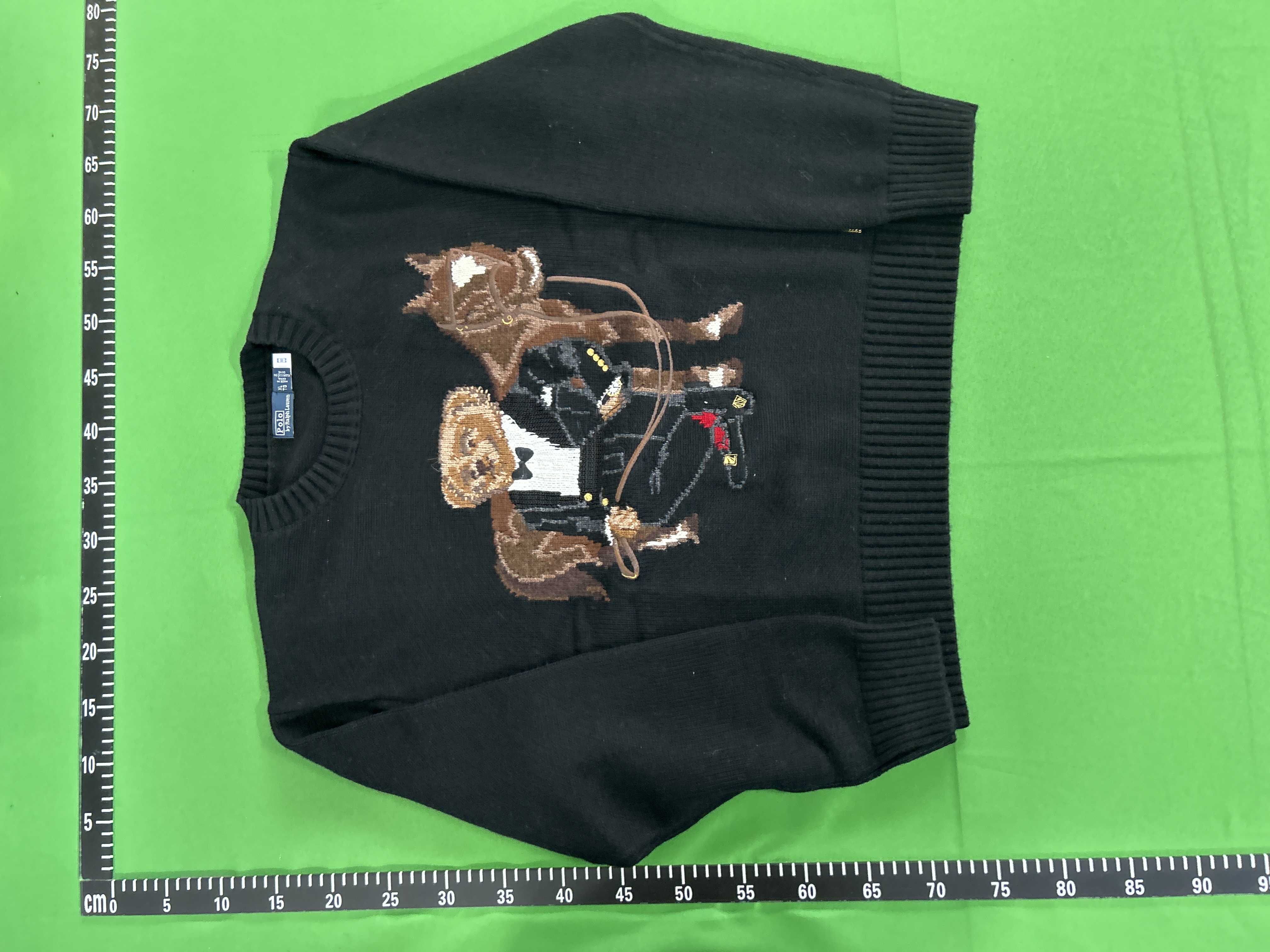 QC Photo - Polo Ralph Lauren Tuxedo Bear & Horse Wool Sweater
