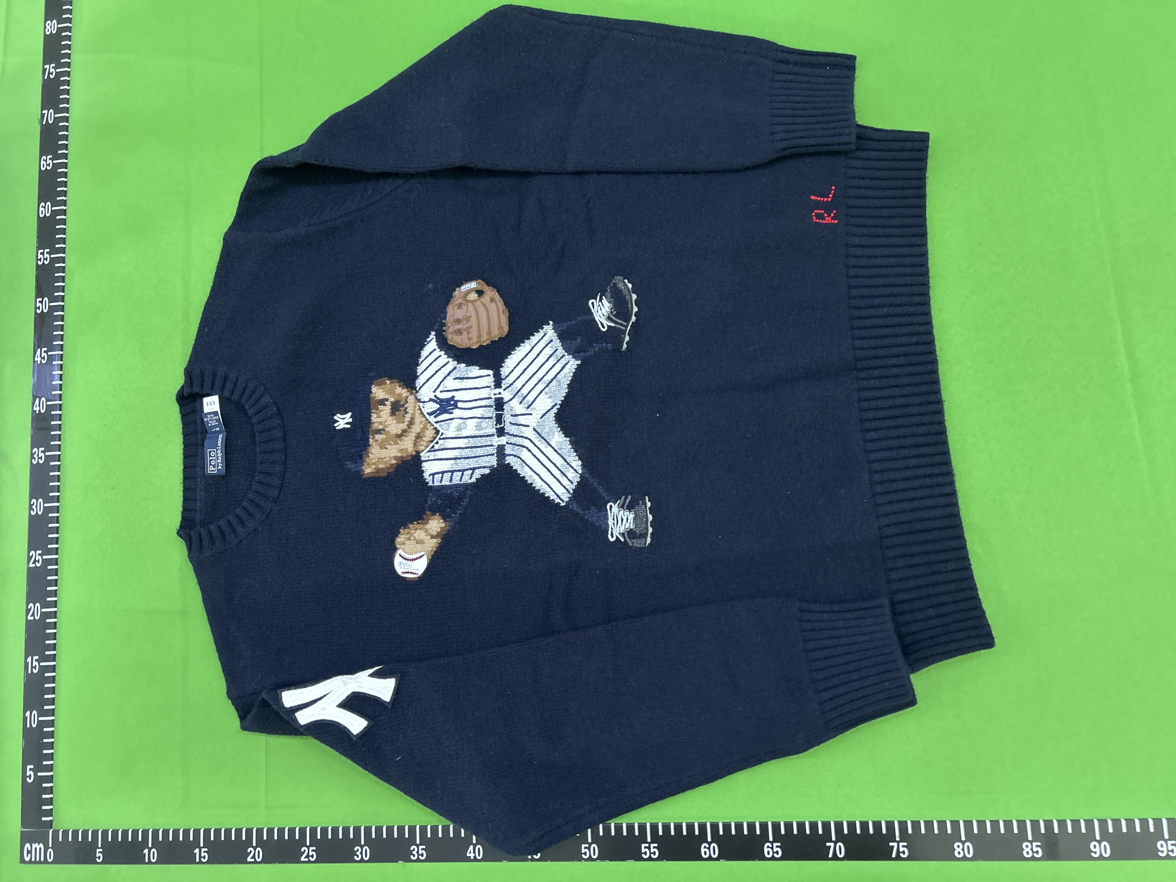 QC Photo - Polo Ralph Lauren MLB Bear Knit Sweater